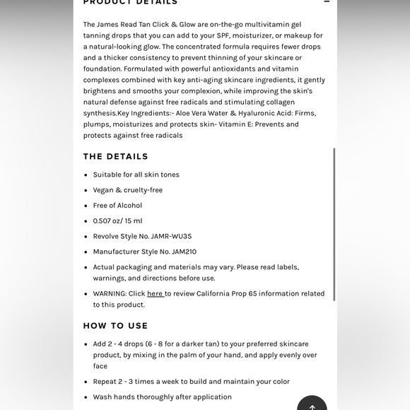 JAMES READ TAN DROPS - Picture 6 of 6